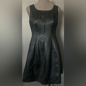 Elegant Silver and Black Sleeveless Dress